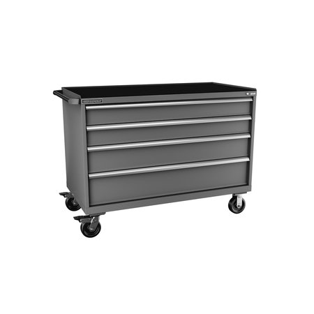 CHAMPION TOOL STORAGE Tool Cabinet, 4 Drawer, Dark Gray, 56-1/2 in W x 28-1/2 in D x 43-1/4 in H, D15000401ILMB8RT-DG D15000401ILMB8RT-DG